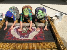 making felt Turkmenistan. Photo by Chris Martens