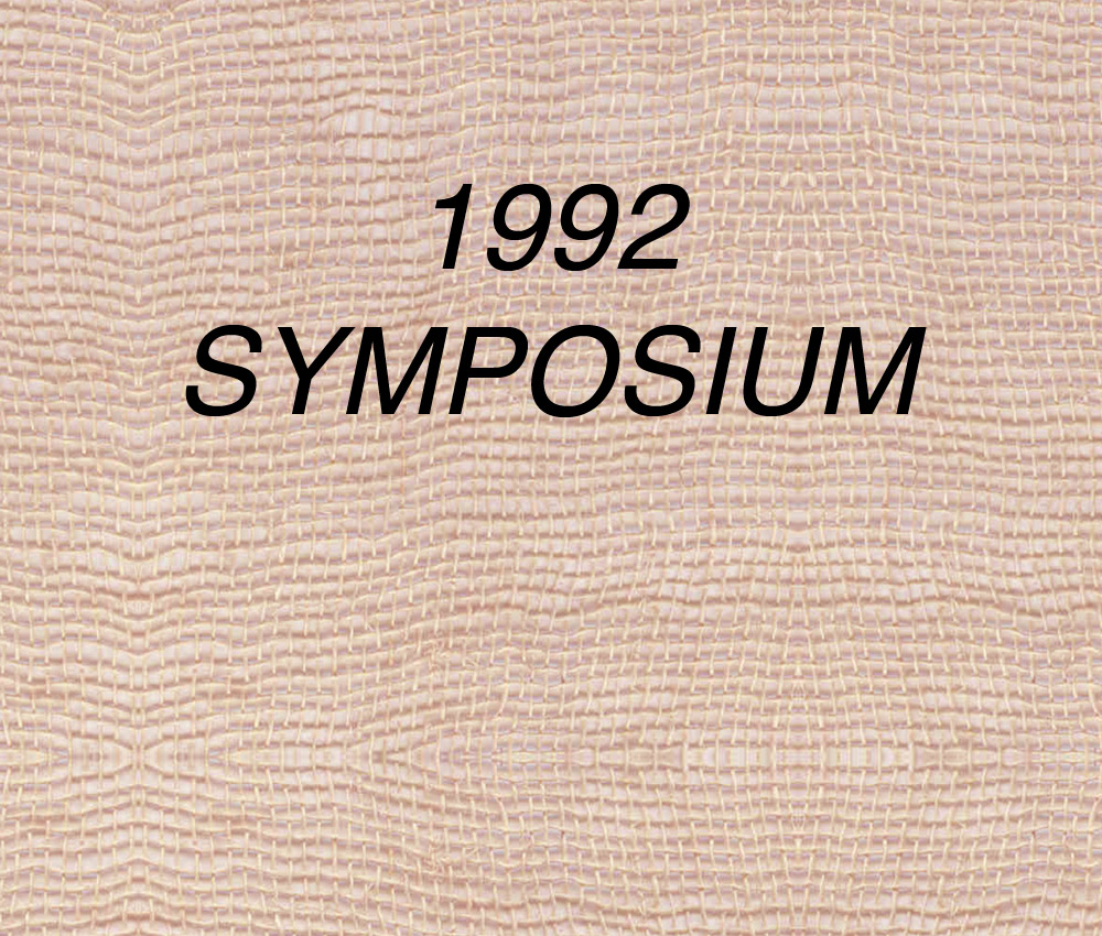 Symposium 1992 - Textiles in Daily Life