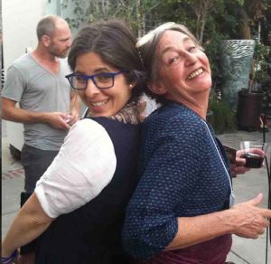 Jordana Munk Martin (President, Textile Arts Center) and Andrea Aranow at the CAFAM reception.