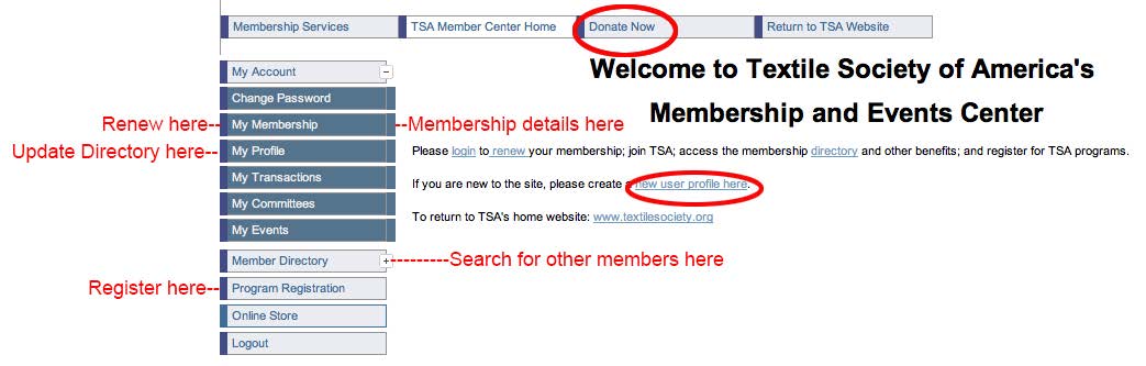 Explore TSA’s Online Membership and Registration System