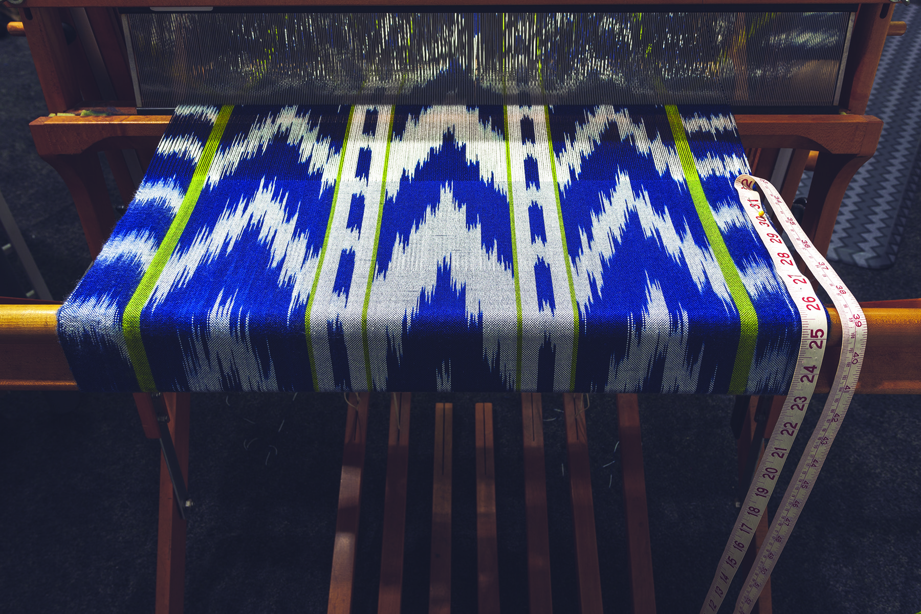 Front view of loom