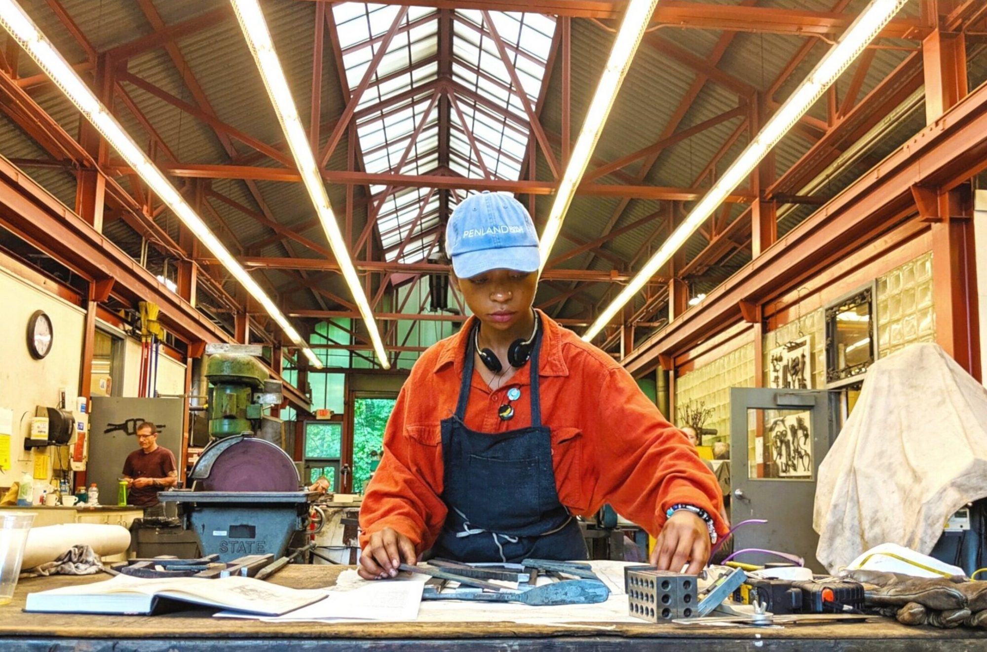 Crafting The Future recipient, in the Penland Iron Studio