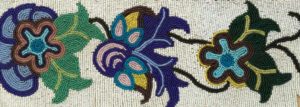 Detail of beadwork from Anishaabe bandolier