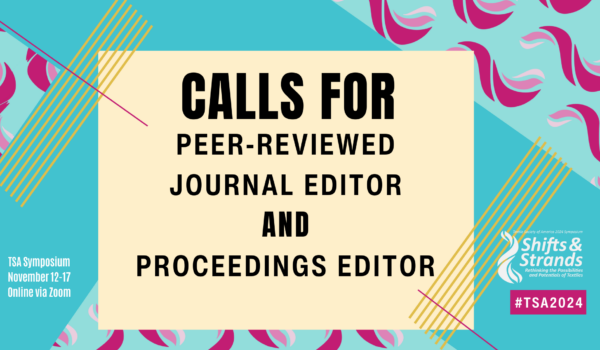 TSA Opportunities: Editor positions for Special Issue and Proceedings