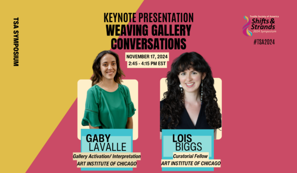 Keynote presentation: Weaving Gallery Conversations with Lois Biggs and Gaby Lavalle